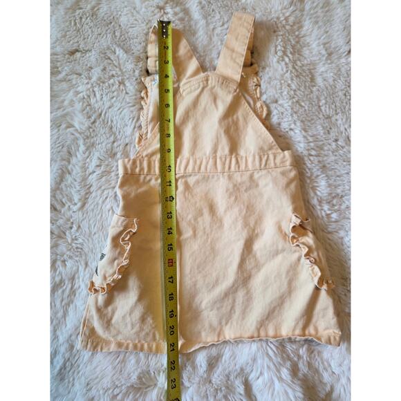 Embroidered Floral Yellow Girls Overall dress size 6 - Picture 6 of 6